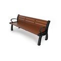 Frog Furnishings Brown 6' Heritage Bench with Black Frame PB 6BROBFHER